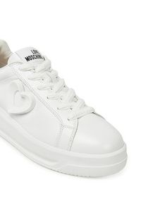 Love Moschino - LOVE MOSCHINO Sneakersy JA15545G0MIA410A Biały. Kolor: biały. Materiał: skóra