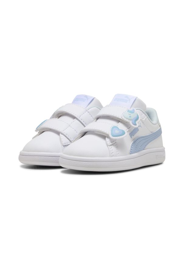 Puma - Sneakersy dla małych dzieci Smash 3.0 Badges PUMA White Haute Tropic Blue. Kolor: niebieski, wielokolorowy, biały. Sport: turystyka piesza