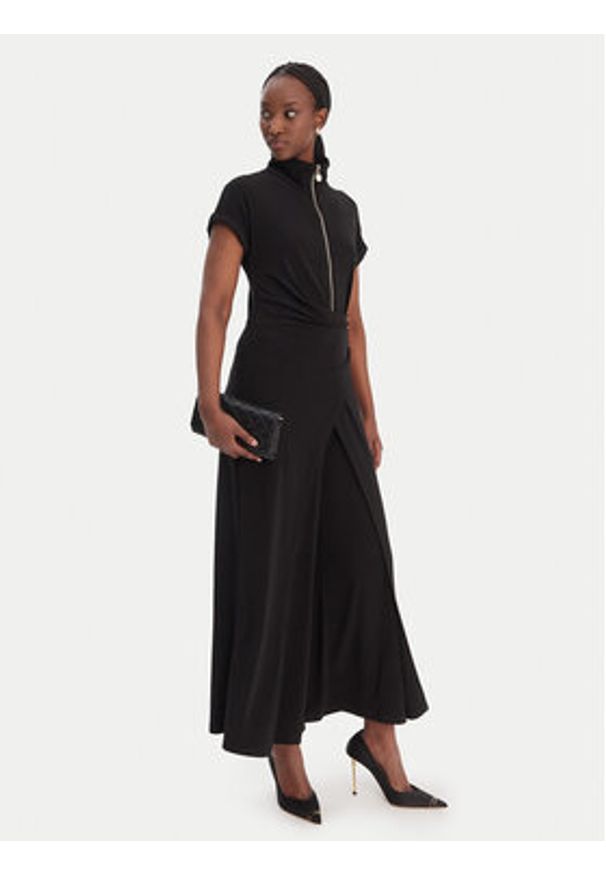 Joseph Ribkoff Kombinezon 261255 Czarny Wide Leg. Kolor: czarny. Materiał: syntetyk