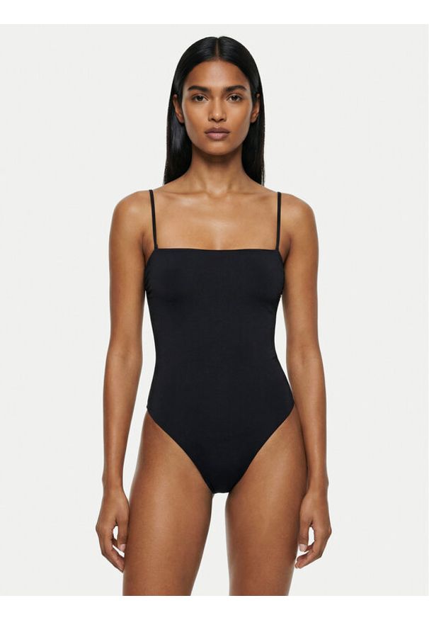 Calvin Klein Swimwear Strój kąpielowy LV00Q62709 Czarny. Kolor: czarny. Materiał: syntetyk