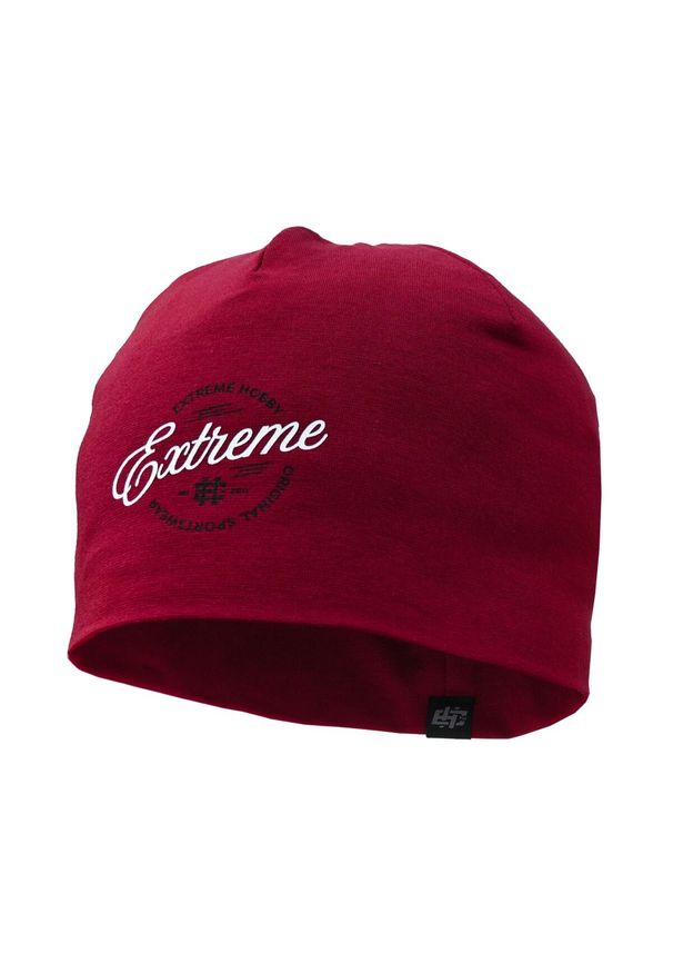 Czapka zimowa męska beanie EXTREME HOBBY CLUSTER. Kolor: czerwony. Materiał: elastan, bawełna. Sezon: zima. Styl: casual
