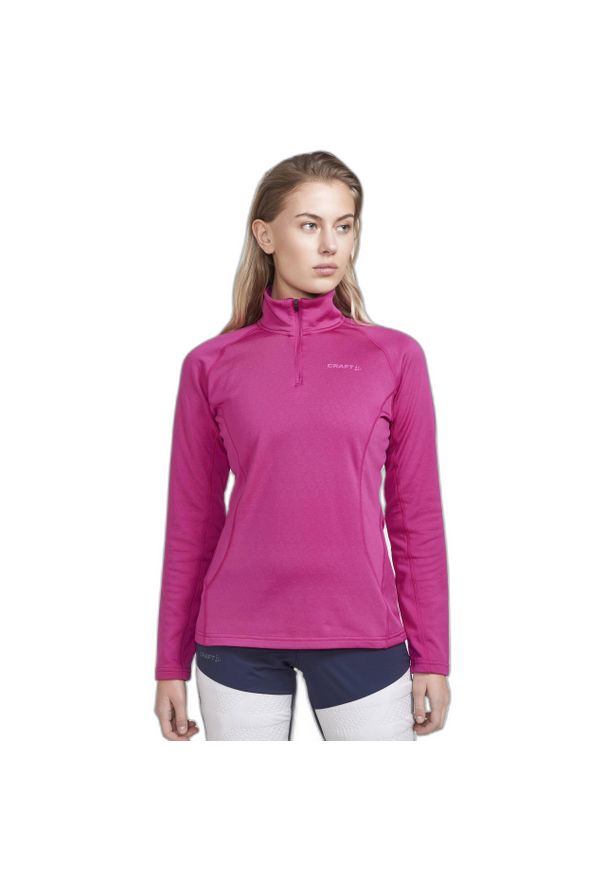 Damska termiczna bluza dresowa Craft Core Beat. Kolor: fioletowy, wielokolorowy, różowy. Materiał: dresówka. Sport: turystyka piesza