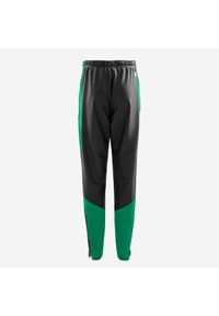 KIPSTA - Spodnie piłkarskie dla dzieci Kipsta Viralto Club. Okazja: na co dzień. Kolor: zielony, szary, wielokolorowy. Materiał: poliester, materiał, elastan. Styl: casual #1