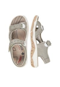 Rieker Sandały 68866-40 Szary. Kolor: szary. Materiał: materiał, syntetyk #7