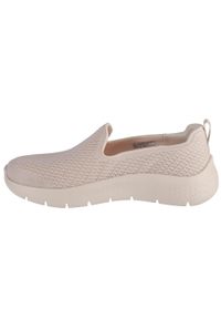 skechers - Buty do chodzenia damskie Skechers Go Walk Flex Ocean Sunset. Kolor: beżowy. Materiał: materiał, syntetyk. Szerokość cholewki: normalna. Sport: turystyka piesza