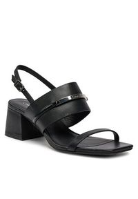 Calvin Klein Sandały Heel Sandal 45 Met Bar Lth HW0HW02056 Czarny. Kolor: czarny #2