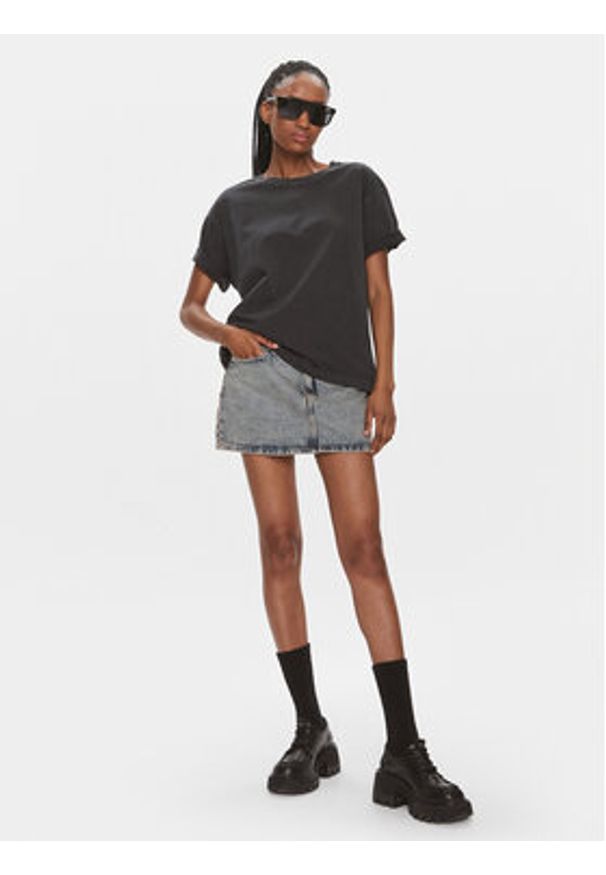 Calvin Klein Jeans Spódnica jeansowa J20J222502 Niebieski Regular Fit. Kolor: niebieski. Materiał: bawełna