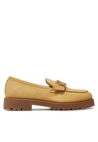 TOMMY HILFIGER - Tommy Hilfiger Loafersy Cleated Nubuck Boat Shoe FW0FW08062 Beżowy. Kolor: beżowy. Materiał: skóra