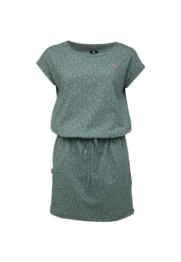 ZSPORT - Elegancka i Wygodna Sukienka Damska LOAP Baskela Khaki. Kolor: szary, zielony, wielokolorowy. Typ sukienki: sportowe. Styl: elegancki
