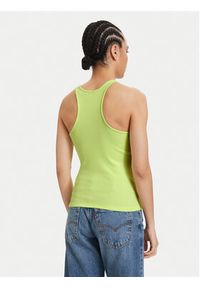 Tommy Jeans Top Racerback DW0DW22264 Zielony jasny Slim Fit. Kolor: zielony. Materiał: bawełna #4