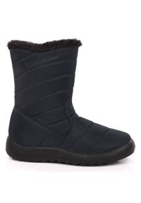 Wodoodporne śniegowce damskie wysokie ocieplane granatowe NEWS 3044. Kolor: niebieski. Materiał: skóra ekologiczna #1
