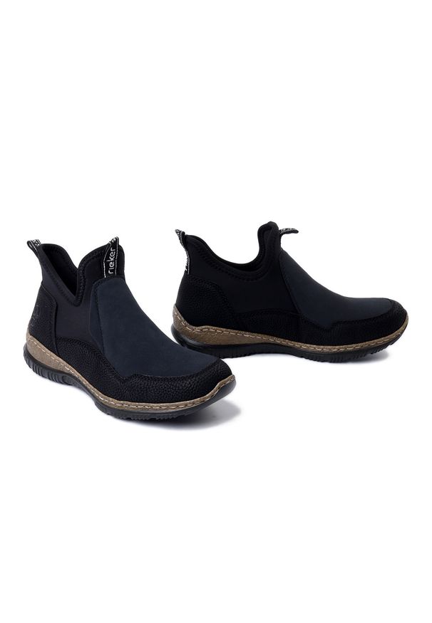 Rieker - RIEKER N3275-00 black, półbuty damskie. Kolor: czarny