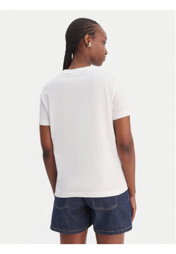 Just Cavalli T-Shirt 80PAHT28 CJ500 Biały Regular Fit. Kolor: biały. Materiał: bawełna