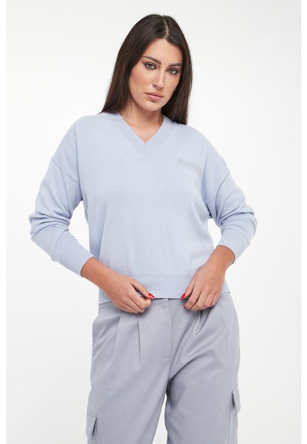 Sweter damski wełniany PESERICO. Materiał: wełna