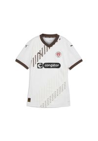 Puma - Damska koszulka wyjazdowa FC St. Pauli 24/25 PUMA White Espresso Brown. Kolor: biały, brązowy, wielokolorowy