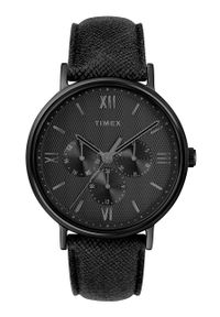 Timex - Zegarek TW2T35200. Kolor: czarny. Materiał: skóra #1