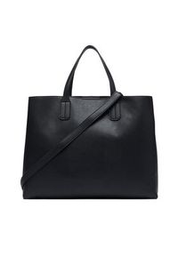 TOMMY HILFIGER - Tommy Hilfiger Torebka Th Icon Satchel AW0AW18723 Czarny. Kolor: czarny. Materiał: skórzane #3