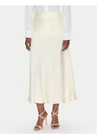 Fransa Spódnica maxi 20615436 Écru Regular Fit. Materiał: syntetyk