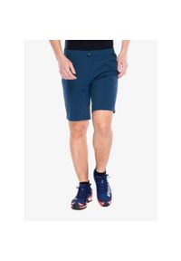 Spodenki turystyczne męskie Rab Momentum Shorts. Kolor: niebieski. Długość: krótkie. Sezon: lato