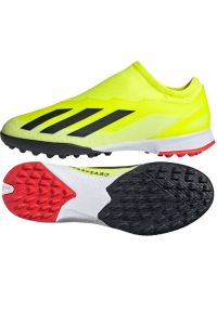 Adidas - Buty adidas X Crazyfast League Ll Tf Jr IF0686 żółte. Kolor: żółty. Materiał: materiał, syntetyk, guma. Szerokość cholewki: normalna #1