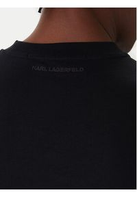 Karl Lagerfeld - KARL LAGERFELD T-Shirt 755710 561224 Granatowy Regular Fit. Typ kołnierza: dekolt w karo. Kolor: niebieski. Materiał: bawełna #4