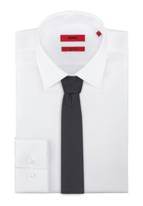 Hugo Krawat Tie Cm 6 50447343 Czarny. Kolor: czarny. Materiał: jedwab