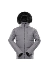 ALPINE PRO - Alpine Pro Loder Męski Zimowy Płaszcz 3XL - Wodoodporny i Ciepły. Kolor: fioletowy. Sezon: zima. Styl: elegancki