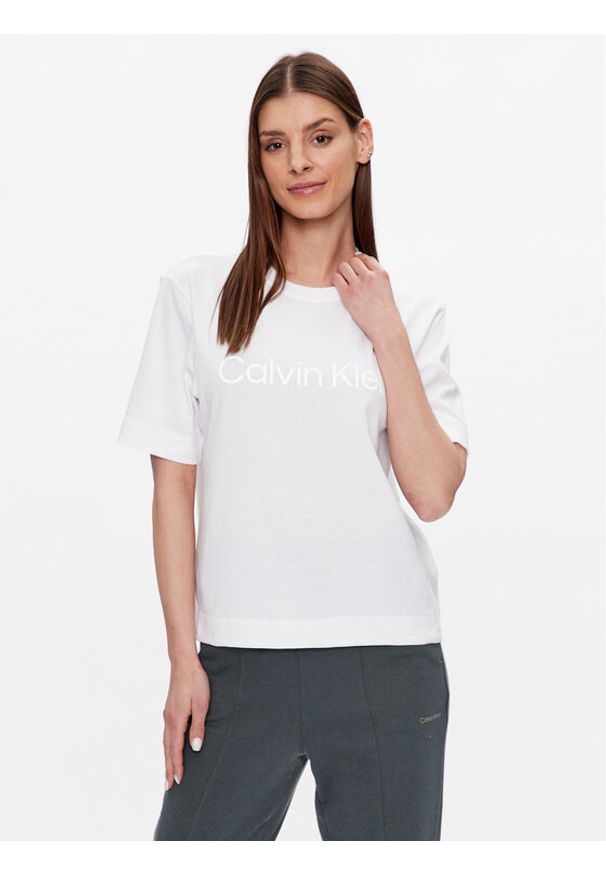 Calvin Klein Performance T-Shirt 00GWS3K128 Biały Relaxed Fit. Kolor: biały. Materiał: syntetyk