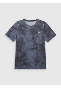 4f - 4F Koszulka treningowa regular szybkoschnąca męska - czarna M. Kolor: czarny. Materiał: materiał, włókno. Sport: fitness #1