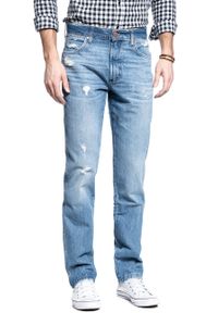 Wrangler - WRANGLER SPODNIE MĘSKIE GREENSBORO FADED BLUE W15QY1306 #4