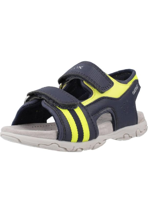 Geox - Sandały GEOX B SANDAL FLAFFEE BOY Niebieski. Kolor: niebieski. Materiał: tkanina, syntetyk