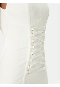Elisabetta Franchi Sukienka koktajlowa AB76252E2 360 Biały Slim Fit. Kolor: biały. Materiał: wiskoza. Styl: wizytowy #5