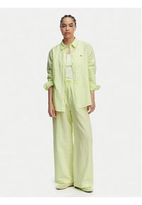 Tommy Jeans Spodnie materiałowe DW0DW22285 Zielony jasny Loose Fit. Kolor: zielony. Materiał: len #5
