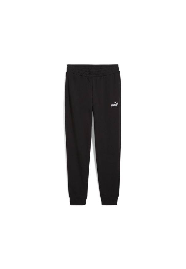 Puma - Damskie spodnie dresowe z małym logo No.1 ESS PUMA Black. Kolor: czarny. Materiał: dresówka, bawełna