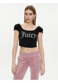 Juicy Couture Bluzka Brodie JCWCT23309 Czarny Regular Fit. Kolor: czarny. Materiał: bawełna