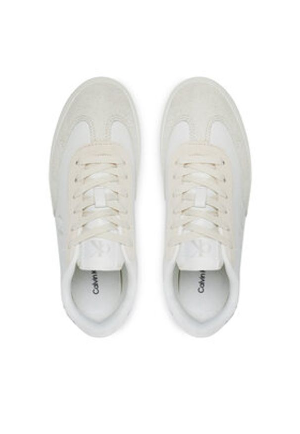 Calvin Klein Jeans Sneakersy YW0YW01611 Biały. Kolor: biały. Materiał: skóra