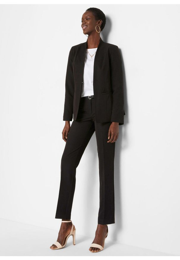 bonprix - Spodnium (2 części). Kolor: czarny. Styl: klasyczny, elegancki