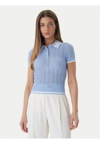 Guess Sweter W6GR25 Z0672 Niebieski Regular Fit. Kolor: niebieski. Materiał: wiskoza #1