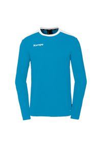 KEMPA - Dziecięcy dżersej z długim rękawem Kempa Emotion 27. Kolor: niebieski, biały, wielokolorowy. Materiał: jersey. Długość rękawa: długi rękaw. Długość: długie. Styl: młodzieżowy
