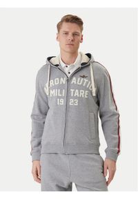Aeronautica Militare Bluza 261FE2070UF00677 Szary Comfort Fit. Kolor: szary. Materiał: bawełna #1