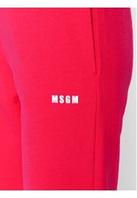 MSGM Spodnie dresowe 3341MDP500 227799 Różowy Regular Fit. Kolor: różowy. Materiał: bawełna