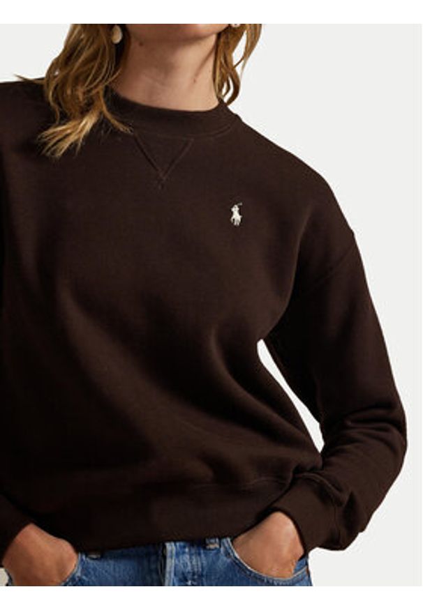 Polo Ralph Lauren Bluza 211971697008 Brązowy Relaxed Fit. Typ kołnierza: polo. Kolor: brązowy. Materiał: bawełna