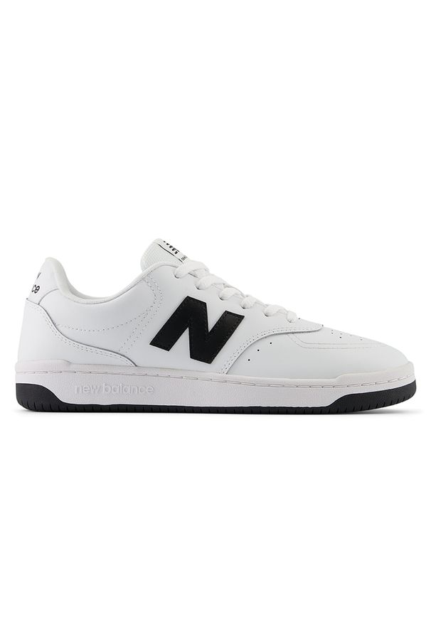 Buty unisex New Balance BB80BNN – białe. Okazja: na co dzień. Kolor: biały. Materiał: materiał, syntetyk, guma, skóra. Szerokość cholewki: normalna. Sport: turystyka piesza, koszykówka