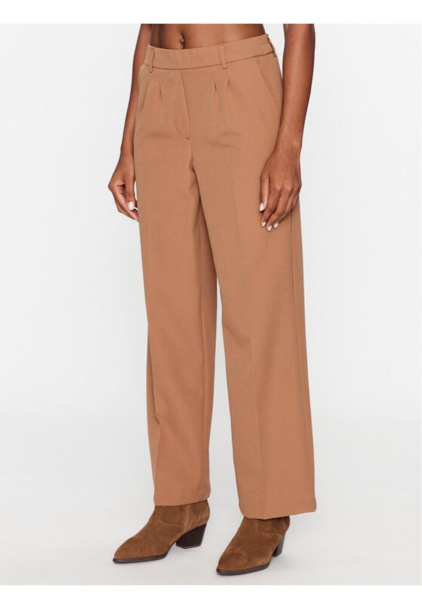 JDY Spodnie materiałowe 15310534 Brązowy Straight Fit. Kolor: brązowy. Materiał: syntetyk