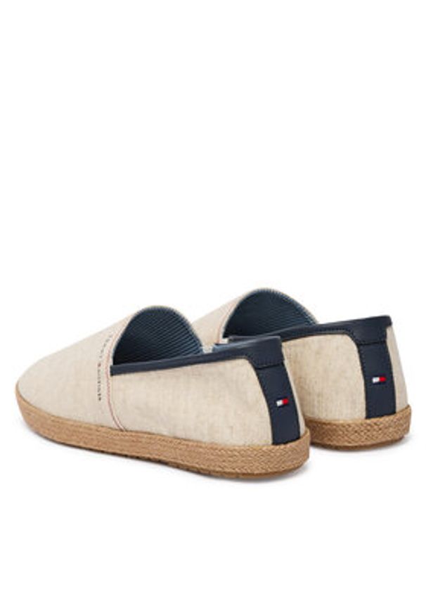 TOMMY HILFIGER - Tommy Hilfiger Espadryle Hilfiger Chambray Espadrille FM0FM05793 Écru. Materiał: materiał
