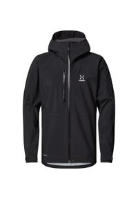 Kurtka wodoodporna Haglöfs Front. Kolor: czarny. Sport: turystyka piesza #1