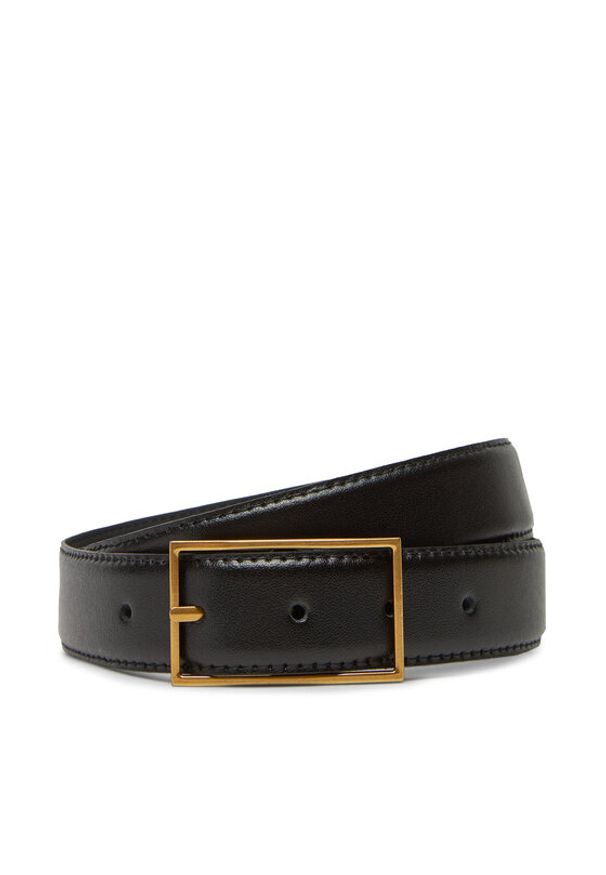 Calvin Klein Pasek Męski Classic Buckle Belt 30Mm LV04D7014G Czarny. Kolor: czarny. Materiał: skóra