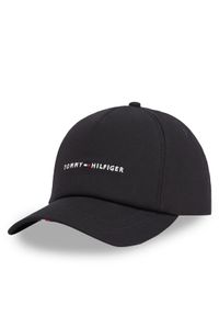 TOMMY HILFIGER - Tommy Hilfiger Czapka z daszkiem Th Foundation Soft 6 Panel Cap AM0AM13162 Czarny. Kolor: czarny. Materiał: materiał, bawełna