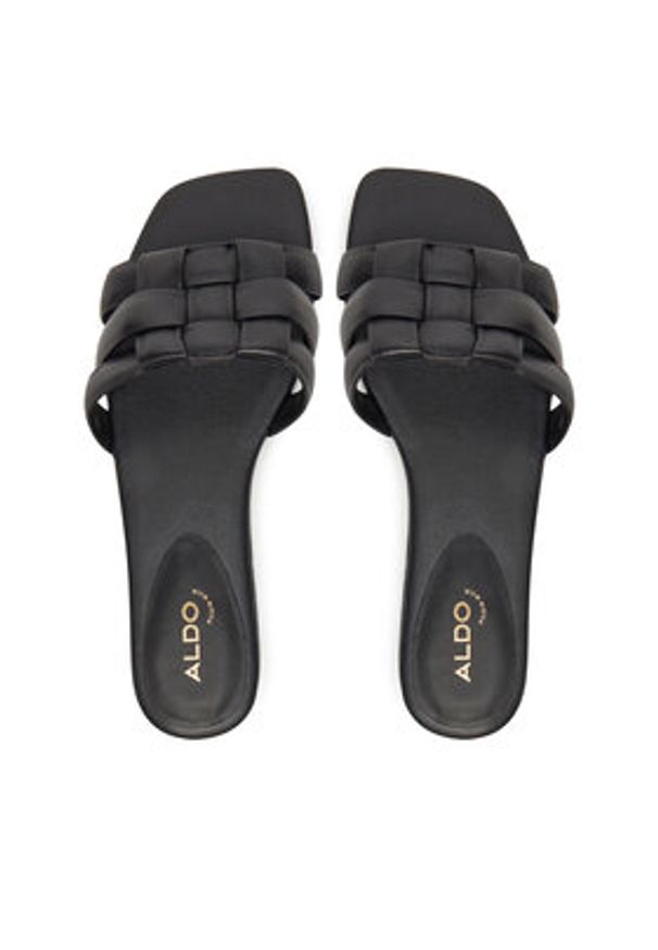 Aldo Klapki Gotosandal 13966678 Czarny. Kolor: czarny. Materiał: skóra