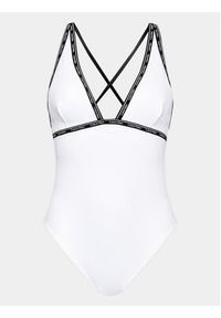 Calvin Klein Swimwear Strój kąpielowy KW0KW02075 Biały. Kolor: biały. Materiał: syntetyk